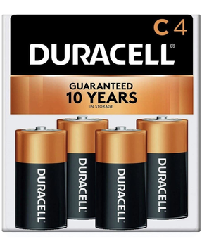 Лужні батарейки Duracell C (LR14) MN1400 4 шт