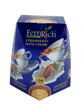 Чай Femrich Черный "Клубника со сливками" 100г