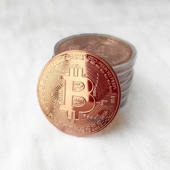 Монета сувенирная Биткоин Bitcoin цвет: медь