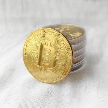 Монета сувенирная Биткоин Bitcoin цвет: золото