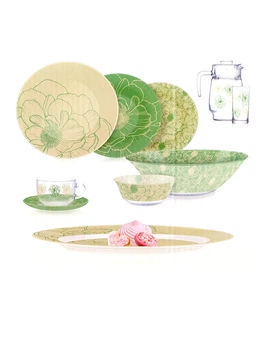 Сервіз Luminarc Big Green Flower, 46 предметів (Q4856)