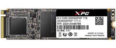 Твердотельный накопитель SSD ADATA M.2 NVMe PCIe 3.0 x4 2TB 2280 SX6000P (ASX6000PNP-2TT-C)