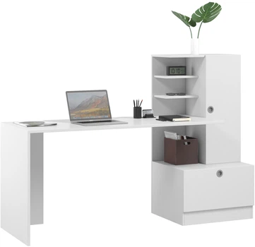 Письменный стол Mesa Кристер 150x50x120 см правый Белый (C-200)