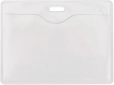 Бейдж Optima PVC Горизонтальный 95х58 мм Прозрачный 10 шт (O45605)