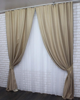 Ткань для штор, коллекция блекаут "Льон Мешковина" Chtextil