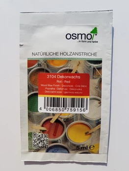 Цветное масло OSMO DEKORWACHS Intensive töne 3104 – красное (~RAL 3000) 0.005 л. (пробник)