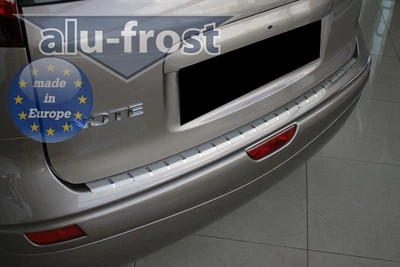 Накладка на бампер Nissan Note 2005-2013 с загибом сталь Alufrost