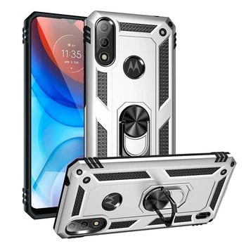 Ударостійкий чохол Shell Ring для Motorola E7 Power / E7i Power Silver