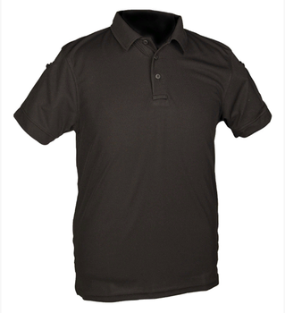 Тактична потовідвідна футболка-поло Mil-tec Колір Чорний Розмір S (10961002_S)