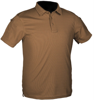 Тактична потовідвідна футболка-поло Mil-tec Coolmax койот розмір M (10961019_M)