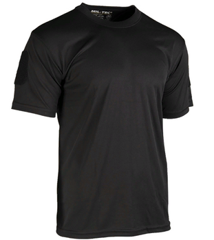 Тактична потовідвідна футболка Mil-tec Coolmax Колір Чорний Розмір XL (11081002_XL)