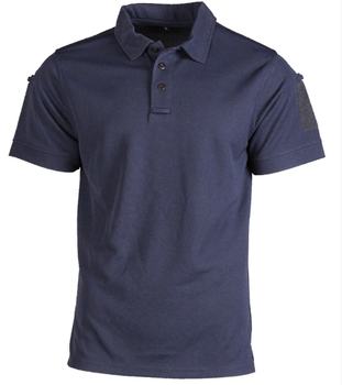 Тактична потовідвідна футболка-поло Mil-tec темно-синя розмір 2XL (10961003_2XL)
