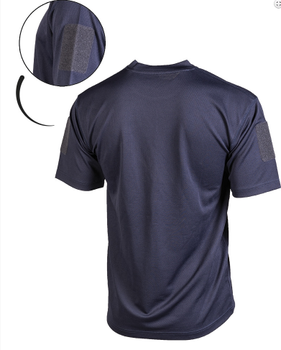 Тактична потовідвідна футболка Mil-tec Coolmax Колір темно-синій Розмір S (11081003_S)