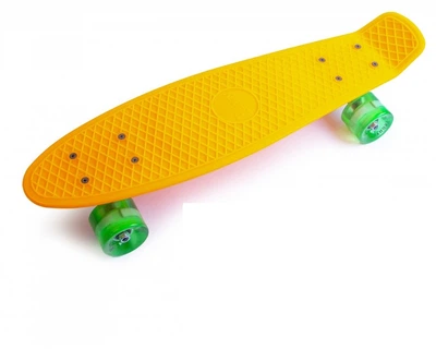 Скейт Penny Boarde Orange Светящиеся колеса