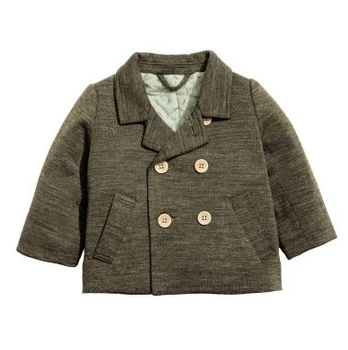 Куртка демисезонная джерси для мальчика H&M 0414210001 056 см (1-2 months) хаки