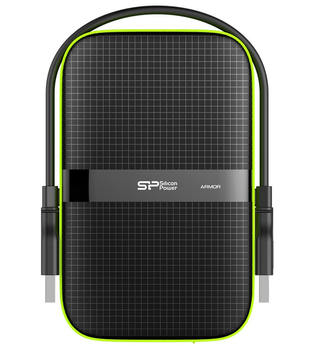 Жорсткий диск Silicon Power 2.5" USB 3.1 1TB Armor A60 захист IPX4 Black (SP010TBPHDA60S3K)