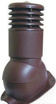 Вентиляционный выход утепленный Krono-Plast KBRO 150мм для металлочерепицы Adamant 8019 темно коричневый