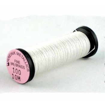 Металізована нитка Kreinik #8 Braid Білий (100)