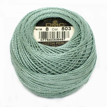 Нитки DMC Perle Cotton Size 8 Блакитно-зелений середній (503)