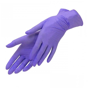 Перчатки нитриловые MERCATOR Nitrylex Classic Violet неопудренные, размер M, 100 шт