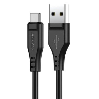 Кабель ACEFAST C3-04 USB для Type-C 3A, 1.2m, TPE, TPE connectors, Black (AFC3-04B)