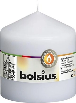 Свічка циліндр Bolsius біла 10 см (100/100-090Б)