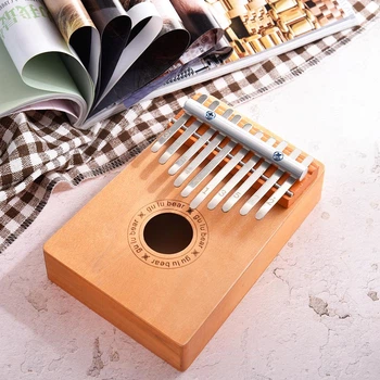 Музыкальный инструмент Калимба 10 key Kalimba Brown деревянная (16х11х4,3 см)