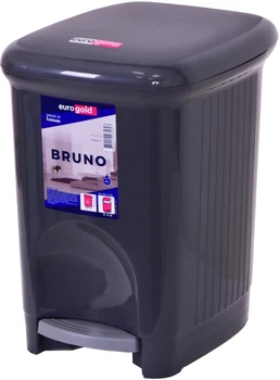 Відро для сміття Eurogold BRUNO з педаллю 5 л Антрацит (841105)