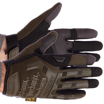 Плотные тактические перчатки MECHANIX на липучке Для рыбалки для охоты Оливковый АН-5629 размер M