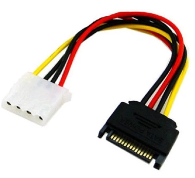 Кабель переходник 1x SATA 15 Pin -> MOLEX 18AWG(IDE 4pin) (537446730) Разноцветный