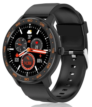 Смарт-часы 2E Alpha X 46 mm Black-Orange (2E-CWW30BKOR); 1.3" (240x240) / Nordic 52832 / 64 МБ / Bluetooth / IP68 / 55.4 г / черно-оранжевый