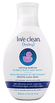 Пенка Live Clean для купания малышей перед сном успокаивающая с экстрактами лаванды жасмина и ванили 300 мл (065743325513)