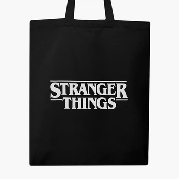 Еко сумка шоппер Дуже дивні справи (Stranger Things) (9227-3403) 41x35 см Чорний