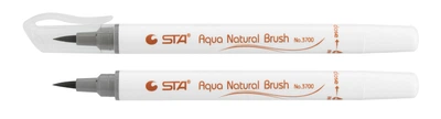 Маркер-пензель акварельний STA 3700 Aqua Natural Brush 3700 натуральний сірий 10 шт. (STA3700-70)
