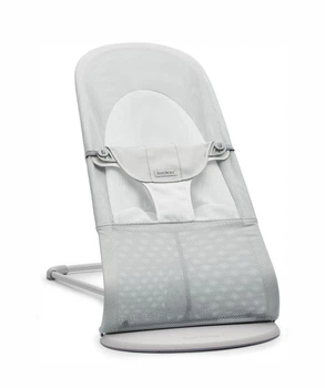 Кресло-качалка BabyBjorn Bliss Mesh Silver/White, 7317680051295