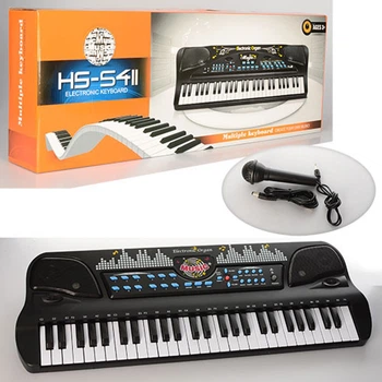 Синтезатор з мікрофоном, 54 клавіші, USB зарядне, MP3 HS5411-21