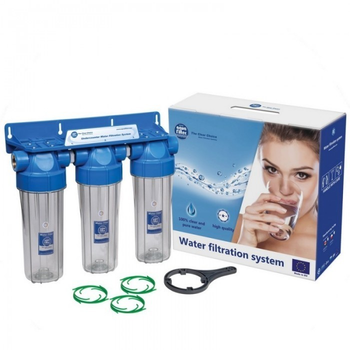 Тройная система корпусов фильтр Aquafilter FHPLCL14-D-TRIPLE 1/4" для холодной воды