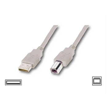Кабель USB 2.0 AM/BM 3.0 m ATCOM Білий 1 феррит (8099) для принтера