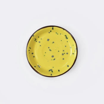 Блюдце Manna Ceramics "Тіффані Жовтий" 14 см Жовтий