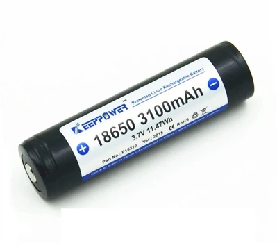Аккумулятор с защитой Keeppower Li-ion 18650 / 3100mAh