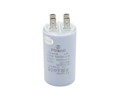 Конденсатор CBB60 10 мкФ 450V (35x62.9 мм), с клеммами (Piranil)
