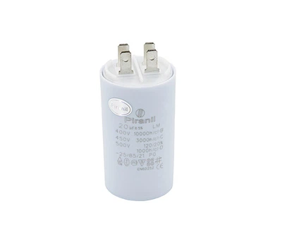 Конденсатор CBB60 20 мкФ 450V(40.7x72.3 мм), с клеммами (Piranil)