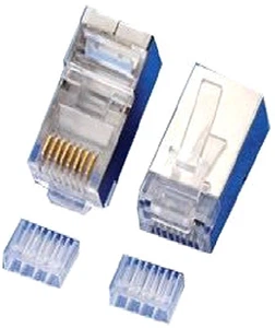 Конектор Merlion RJ-45 8P8C FTP Cat-6 50 шт. екранований, подвійний (позолочені) Transparent (RJ45ML-2-50-CAT6-FTP)
