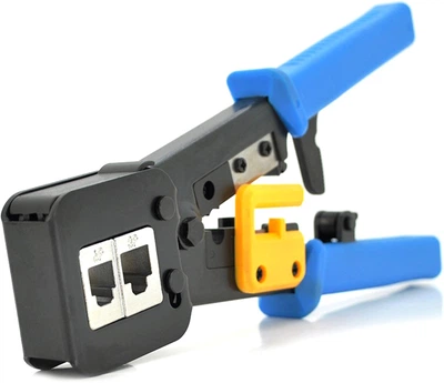 Інструмент Voltronic HY-376Z з храповиком для обтискання RJ-45 (8P8C) та RJ-12/11 (6P6C), 4P/6P/8P + обрізання наскрізних конекторів (YT-HY-376Z)