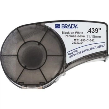Лента для принтера этикеток Brady термоусадочная трубка, 2.39 - 5.46 мм, Black on White (M21-250-C-342)