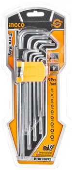 Комплект ключей удлиненных INGCO Torx Т10-Т50 9 шт (HHK13092)
