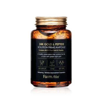 Ампульна сироватка із золотом та пептидами FarmStay 24K Gold & Peptide Solution Prime Ampoule 250 мл