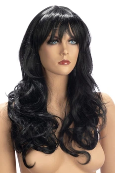 Парик эротический длинные кучерявые брюнетка для ролевых игр World Wigs ZARA LONG BROWN