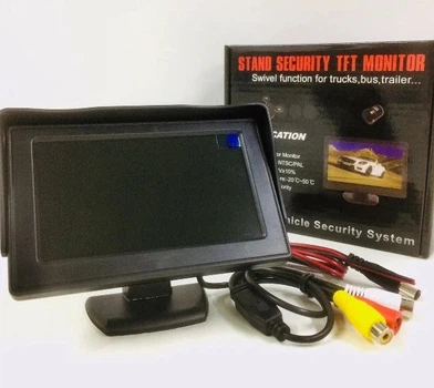 Автомобильный дисплей LCD 4.3" для двух камер HLV 043Е/1309 Black