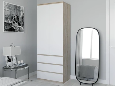 Шкаф со штангой для одежды Moreli T-211 2110x800x500 Дуб сонома-Белый